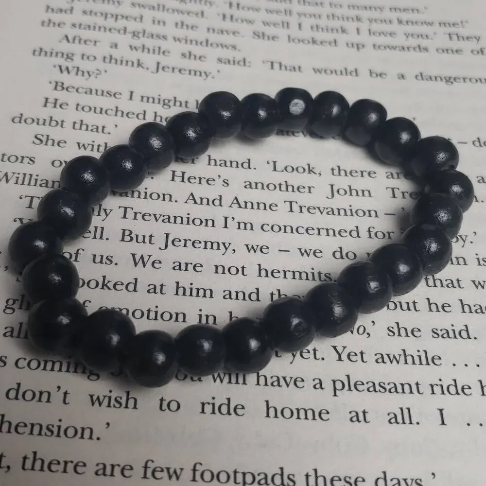 Faux MOP Bracelet‎ with Sun Diamonds and Black Beaded Bracelet